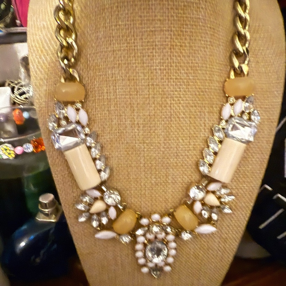 Chic Gold and Cream Necklace